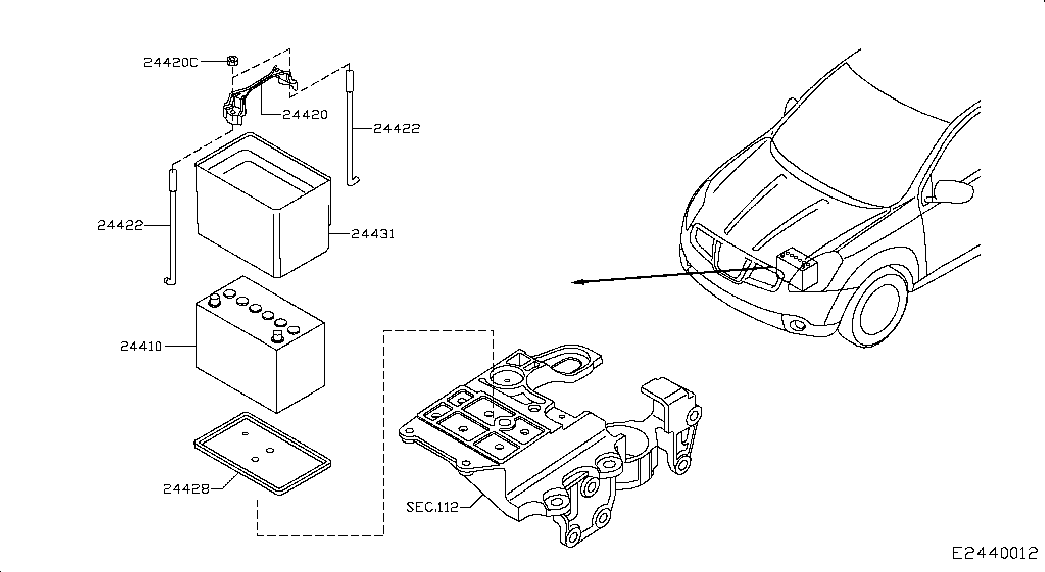 NISSAN 24410JD11A - Batteria avviamento autozon.pro