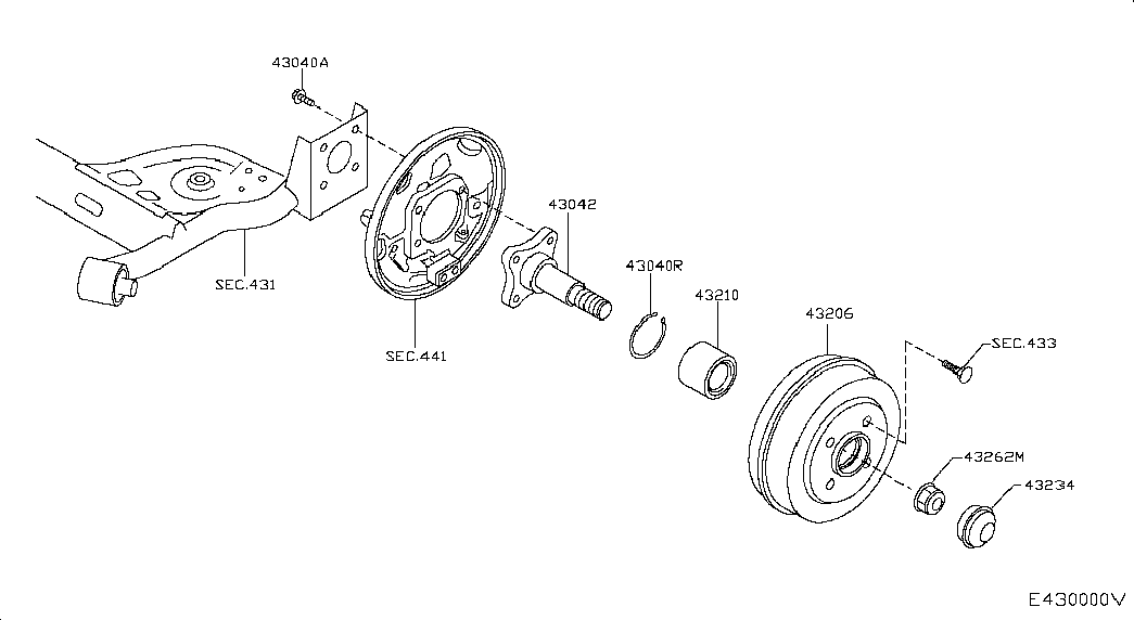 NISSAN 4326200Q0B - Dado dell'asse, Semiasse autozon.pro