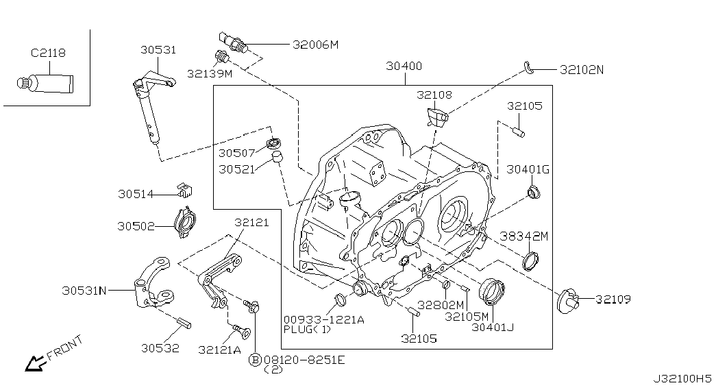 NISSAN 30502-81N05 - Reggispinta distacco frizione autozon.pro