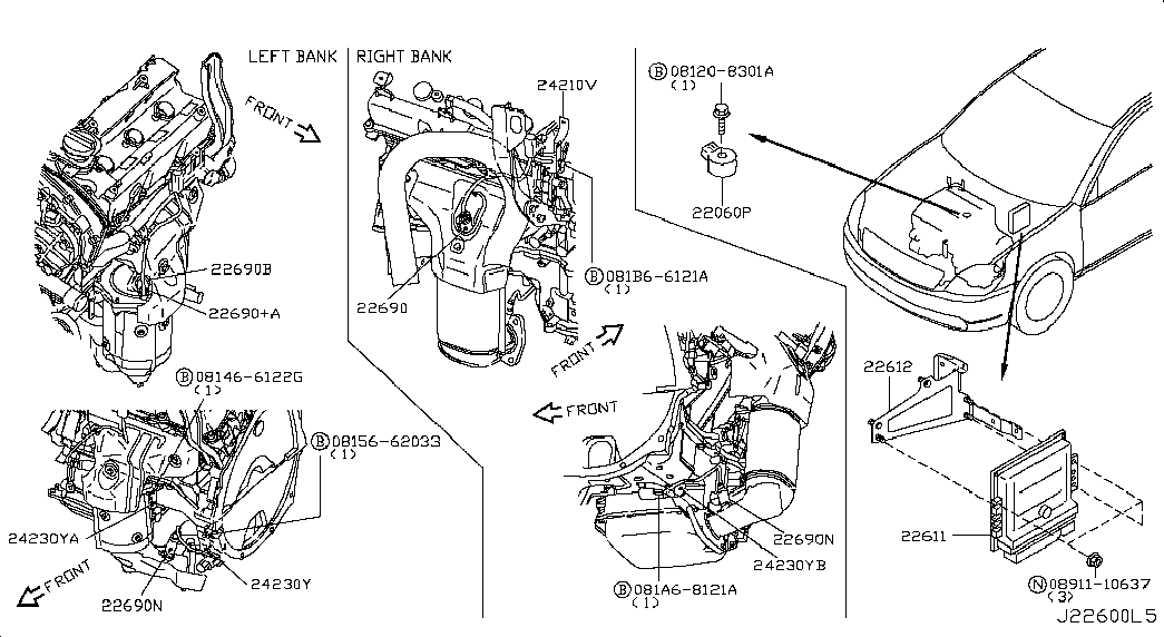 NISSAN 226902A010 - Sonda lambda autozon.pro