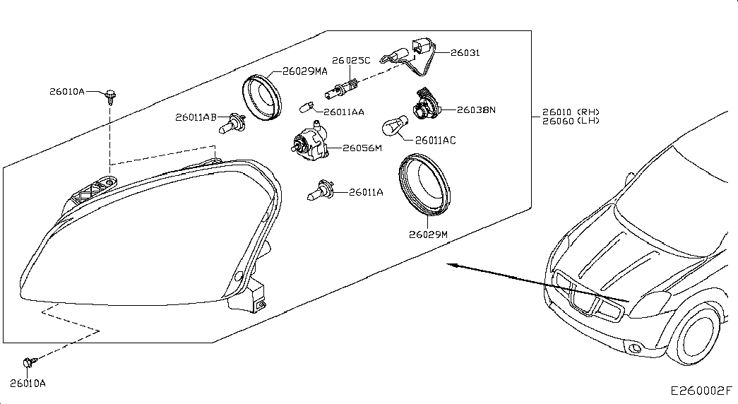 NISSAN 26295-BR01A - BULB autozon.pro