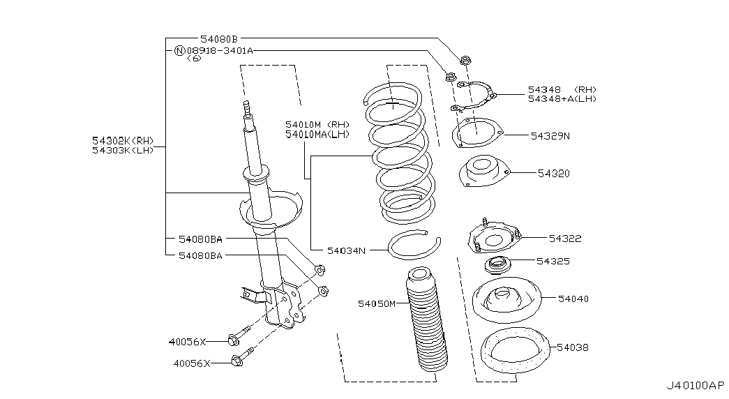 NISSAN 54303-EQ025 - Ammortizzatore autozon.pro