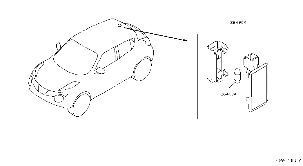 NISSAN 2673489900 - Lampadina, Luce accesso autozon.pro