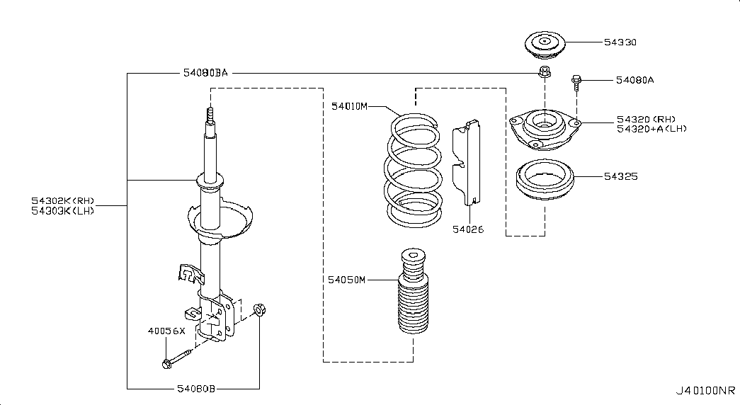 NISSAN 54050AZ100 - Parapolvere, Ammortizzatore autozon.pro