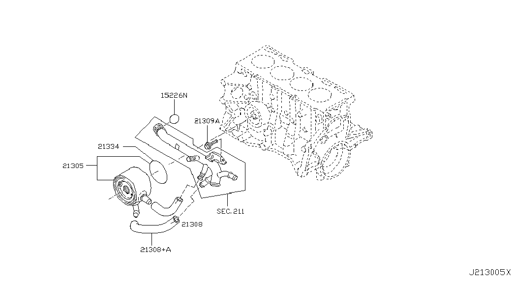 Suzuki 21305BN700 - Radiatore olio, Olio motore autozon.pro