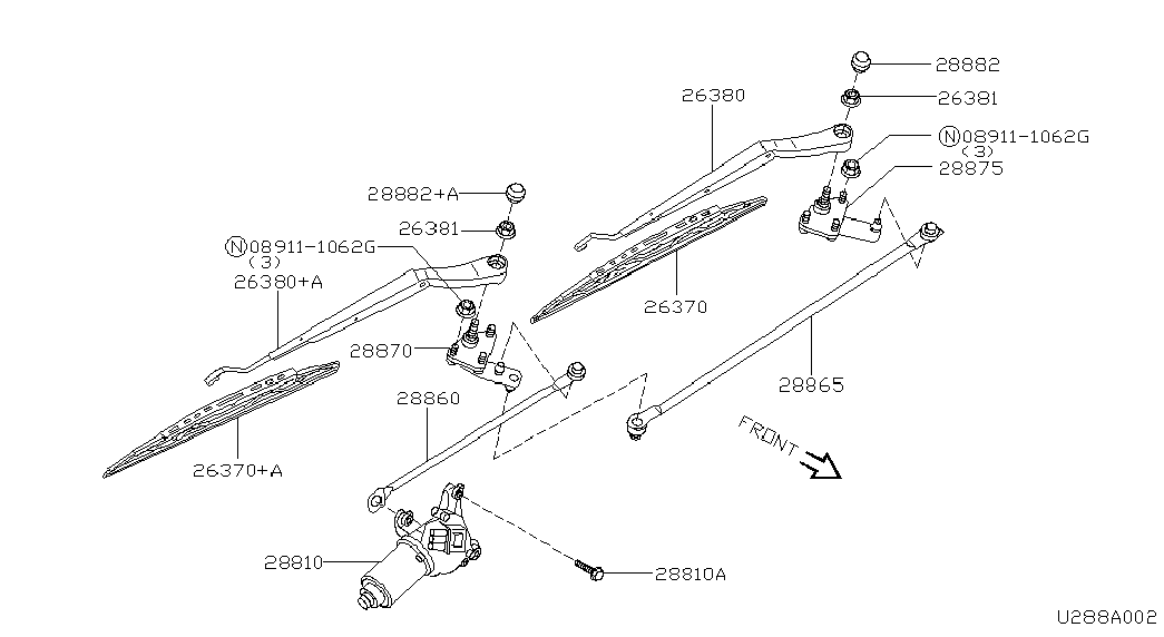 NISSAN 288905F040 - Spazzola tergi autozon.pro