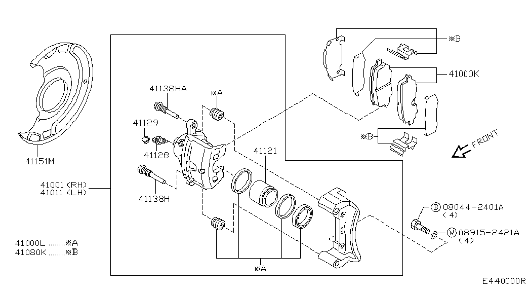 NISSAN 410013F000 - Pinza freno autozon.pro