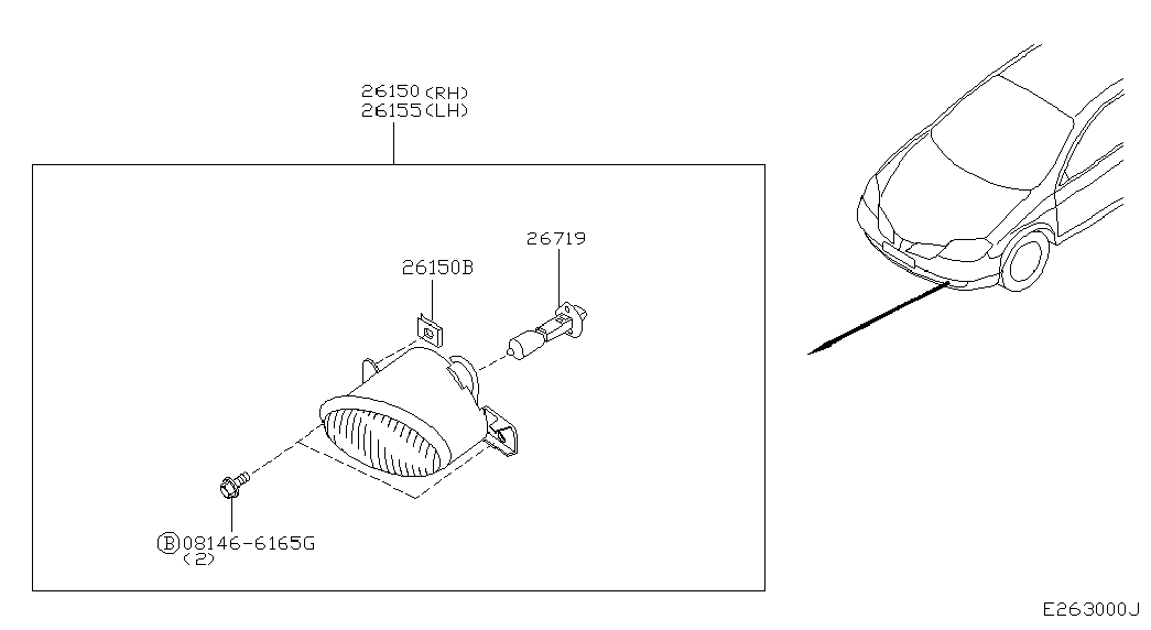 NISSAN 26296-AU300 - Lampadina, Fendinebbia autozon.pro