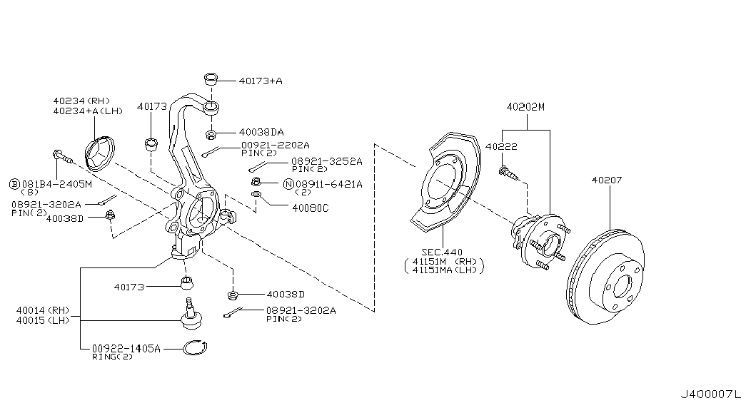 NISSAN 40202AL510 - Kit cuscinetto ruota autozon.pro