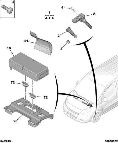 PEUGEOT 96 771 305 80 - Sensore ruota, Press. gonf. pneumatici-Sistema controllo autozon.pro