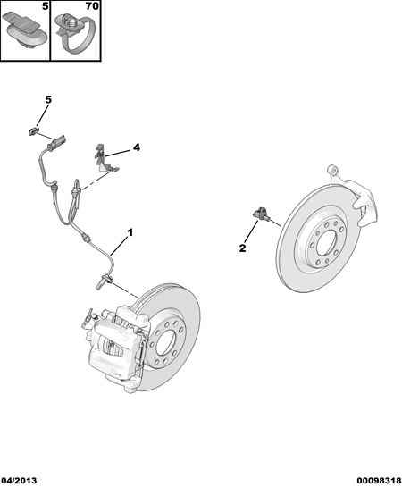 PEUGEOT 98 000 384 80 - Sensore, N° giri ruota autozon.pro