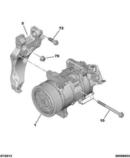 PEUGEOT 96 756 598 80 - Compressore, Climatizzatore autozon.pro