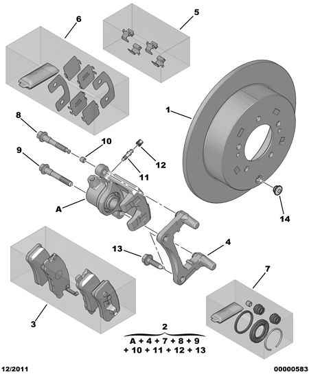 PEUGEOT 4253 90 - Kit pastiglie freno, Freno a disco autozon.pro