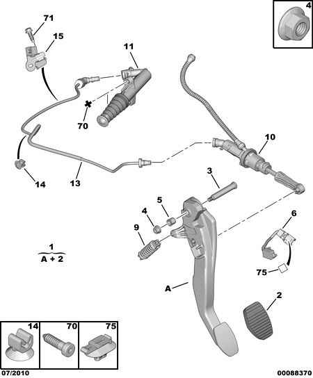 PEUGEOT 2182.J4 - Cilindro secondario, Frizione autozon.pro