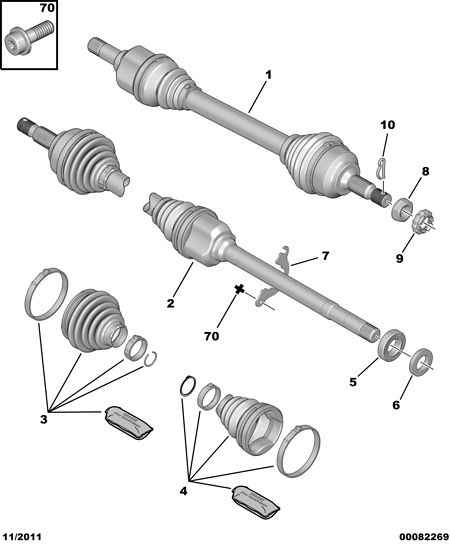 PEUGEOT 3272.WV - Kit giunti, Semiasse autozon.pro