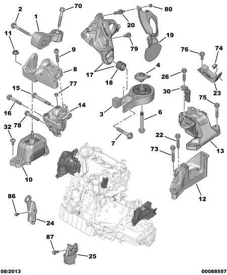 CITROËN/PEUGEOT 1809 45 - Sospensione, Motore autozon.pro