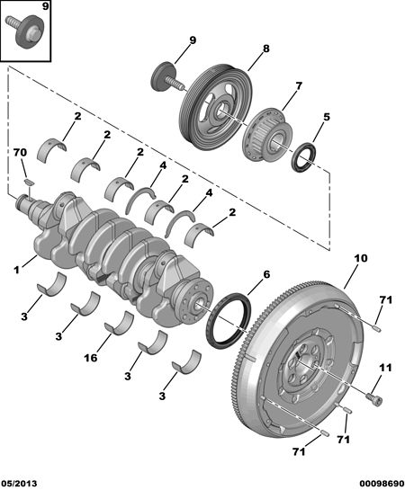 Lancia 16 089 406 80 - Paraolio, Albero a gomiti autozon.pro