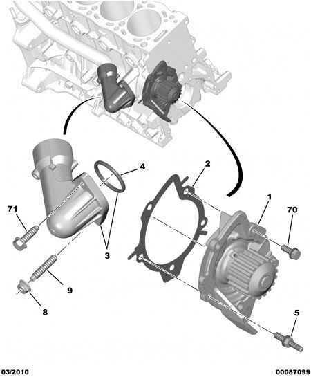 PEUGEOT 1201.K2 - Pompa acqua autozon.pro