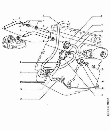 PEUGEOT 1180 58 - OIL VAPOR HOSE autozon.pro