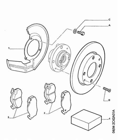 PEUGEOT 4250-69 - Kit pastiglie freno, Freno a disco autozon.pro