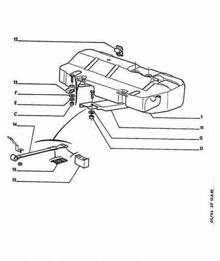 PEUGEOT 1538 22 - FUEL TANK SUPPORT autozon.pro