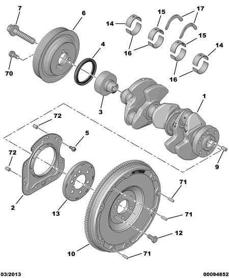 CITROËN/PEUGEOT 98 032 887 80 - Paraolio, Albero a gomiti autozon.pro