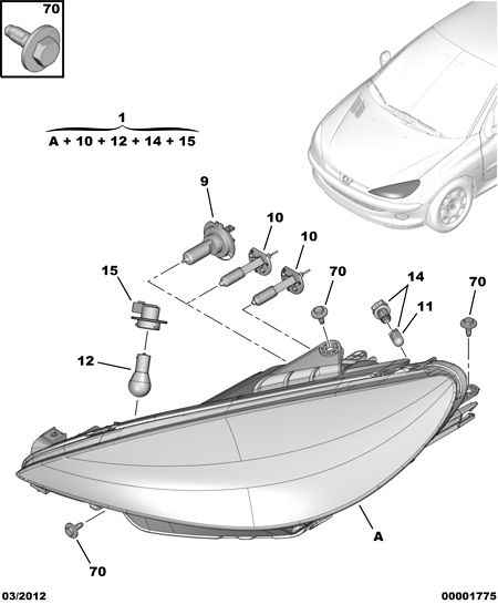 PEUGEOT (DF-PSA) 6216 51 - Lampadina, Luce guida diurna autozon.pro