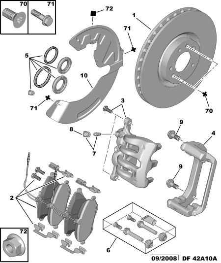 CITROËN 4253 48 - Kit pastiglie freno, Freno a disco autozon.pro