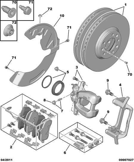 PEUGEOT 4254 22 - Kit pastiglie freno, Freno a disco autozon.pro