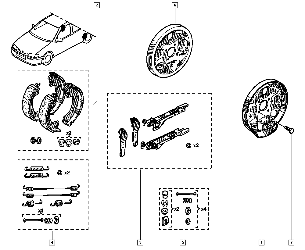 RENAULT 77 01 204 840 - Kit accessori, Ganasce freno autozon.pro