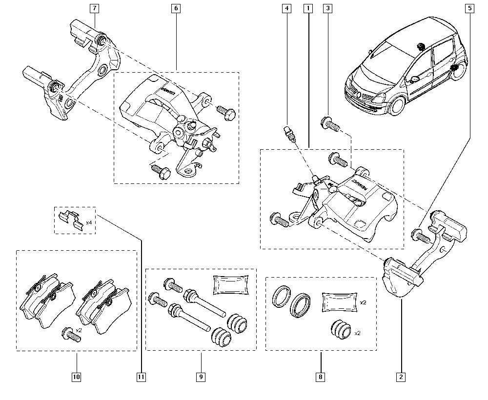 RENAULT 44 06 058 39R - Kit pastiglie freno, Freno a disco autozon.pro