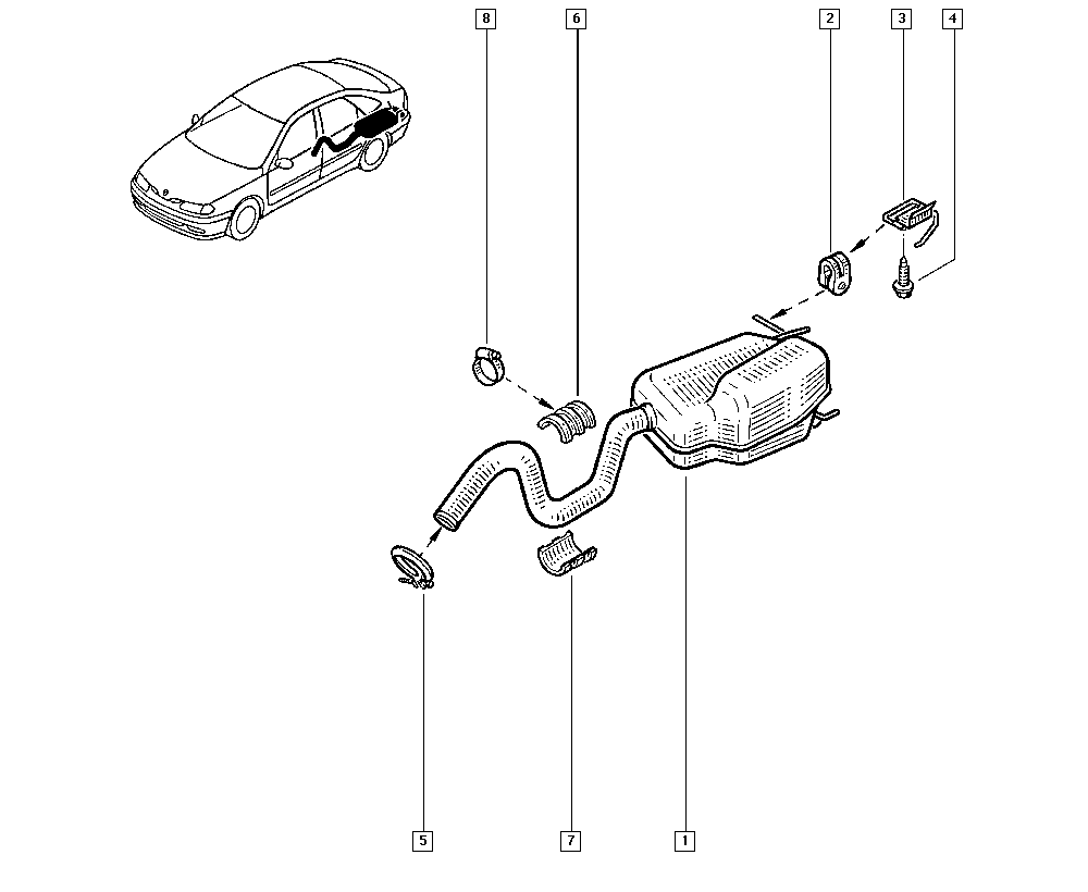 RENAULT 77 00 426 204 - Silenziatore posteriore autozon.pro