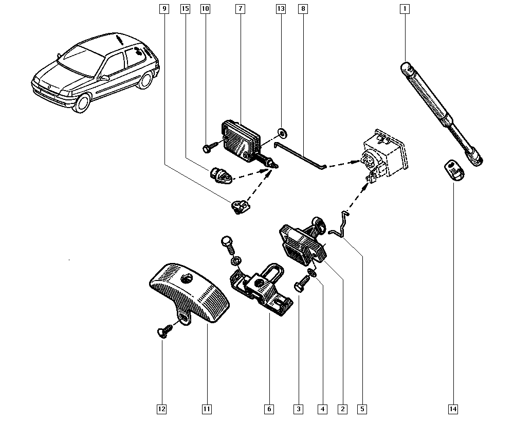 RENAULT 7700800311 - Ammortizatore pneumatico, Cofano bagagli / vano carico autozon.pro