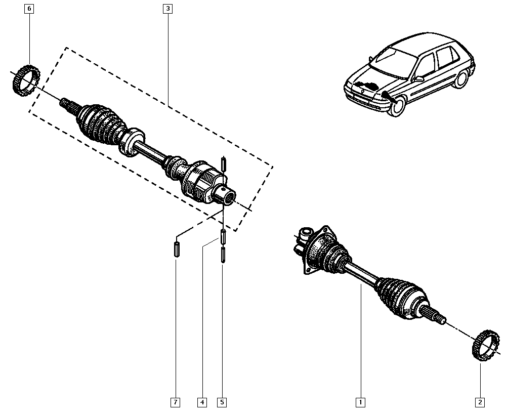 RENAULT 7701349915 - Albero motore / Semiasse autozon.pro