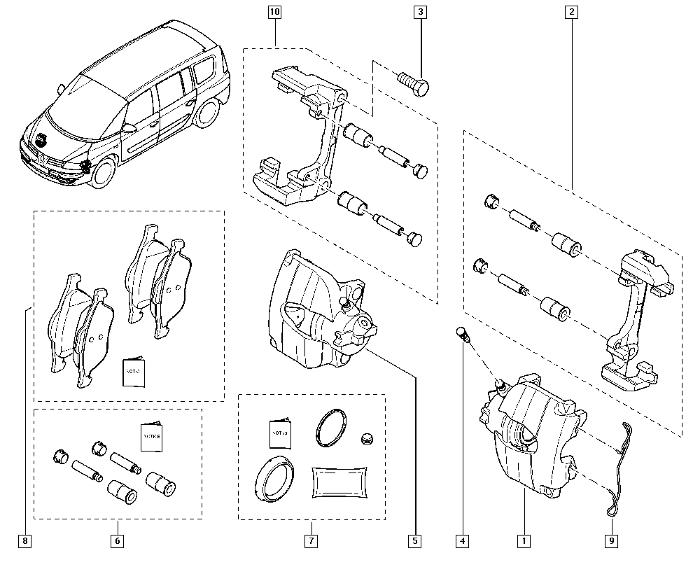 RENAULT 410607716R - Kit pastiglie freno, Freno a disco autozon.pro