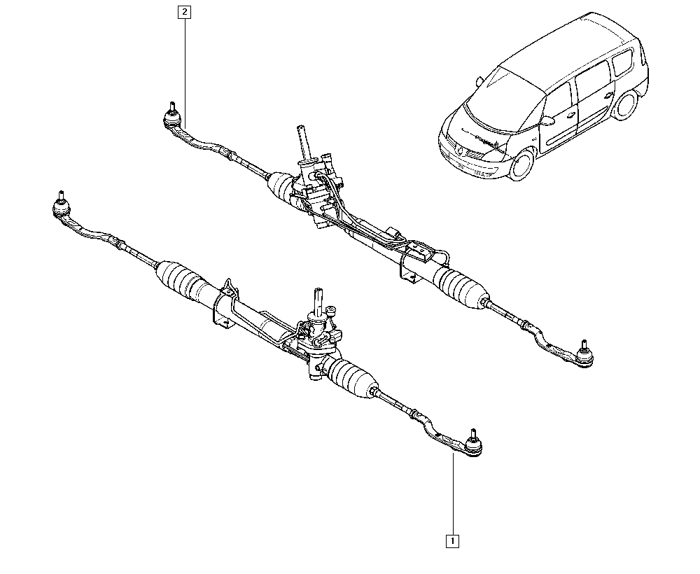 RENAULT 49 00 189 29R - Scatola guida autozon.pro