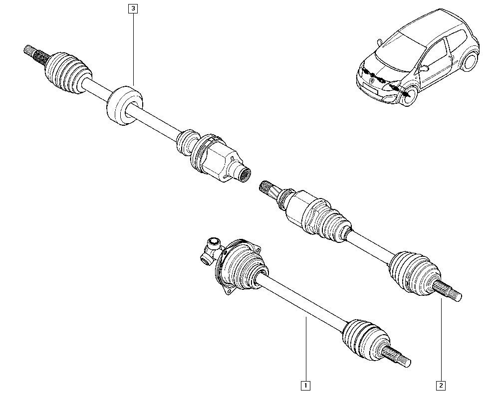 RENAULT 391012385R - Albero motore / Semiasse autozon.pro