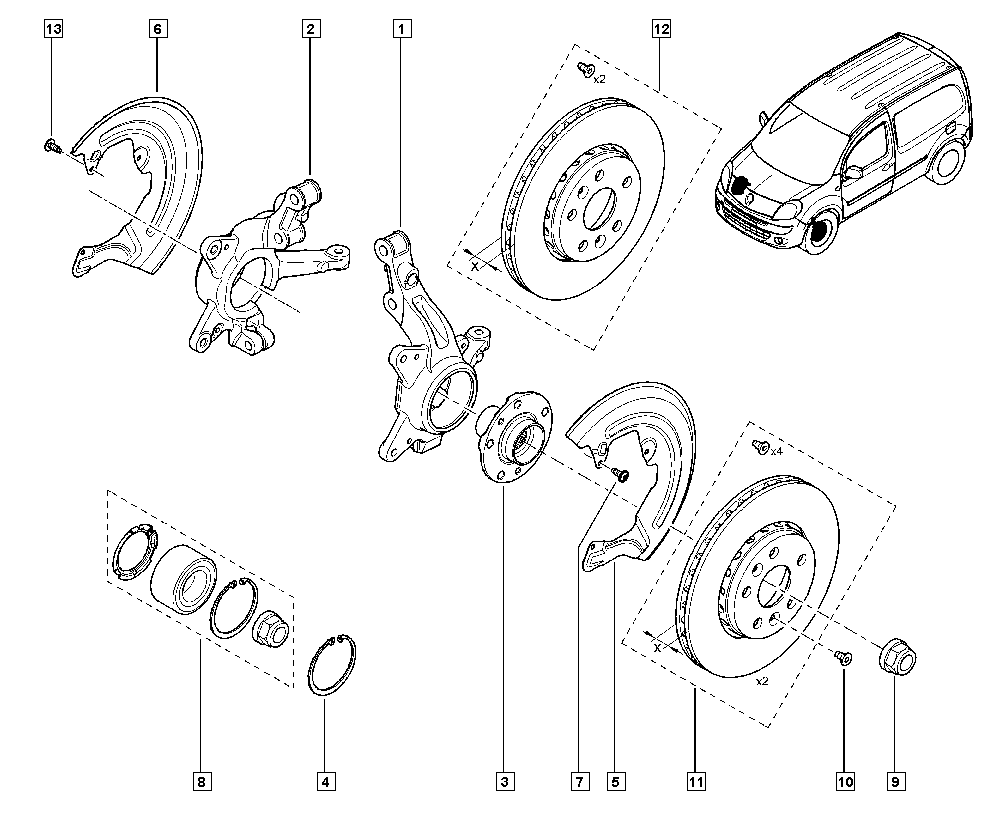 RENAULT 77 01 208 950 - Kit cuscinetto ruota autozon.pro