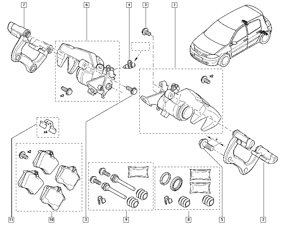 RENAULT 7701207694 - Pinza freno autozon.pro