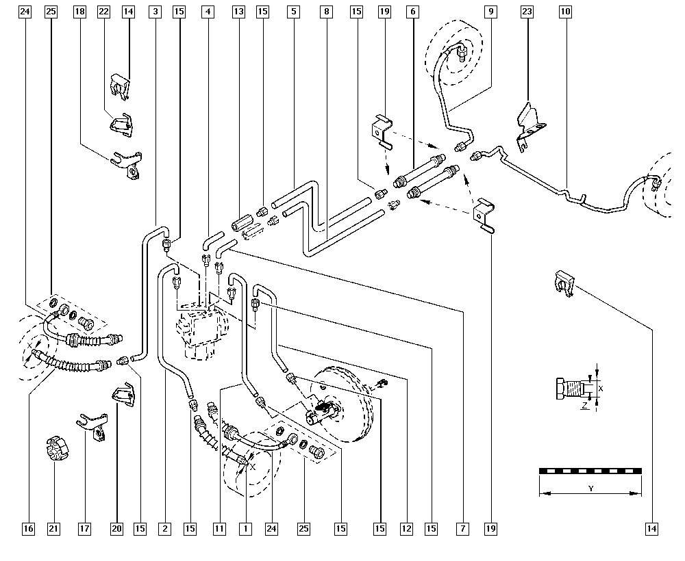 RENAULT 8200256166 - Flessibile del freno autozon.pro