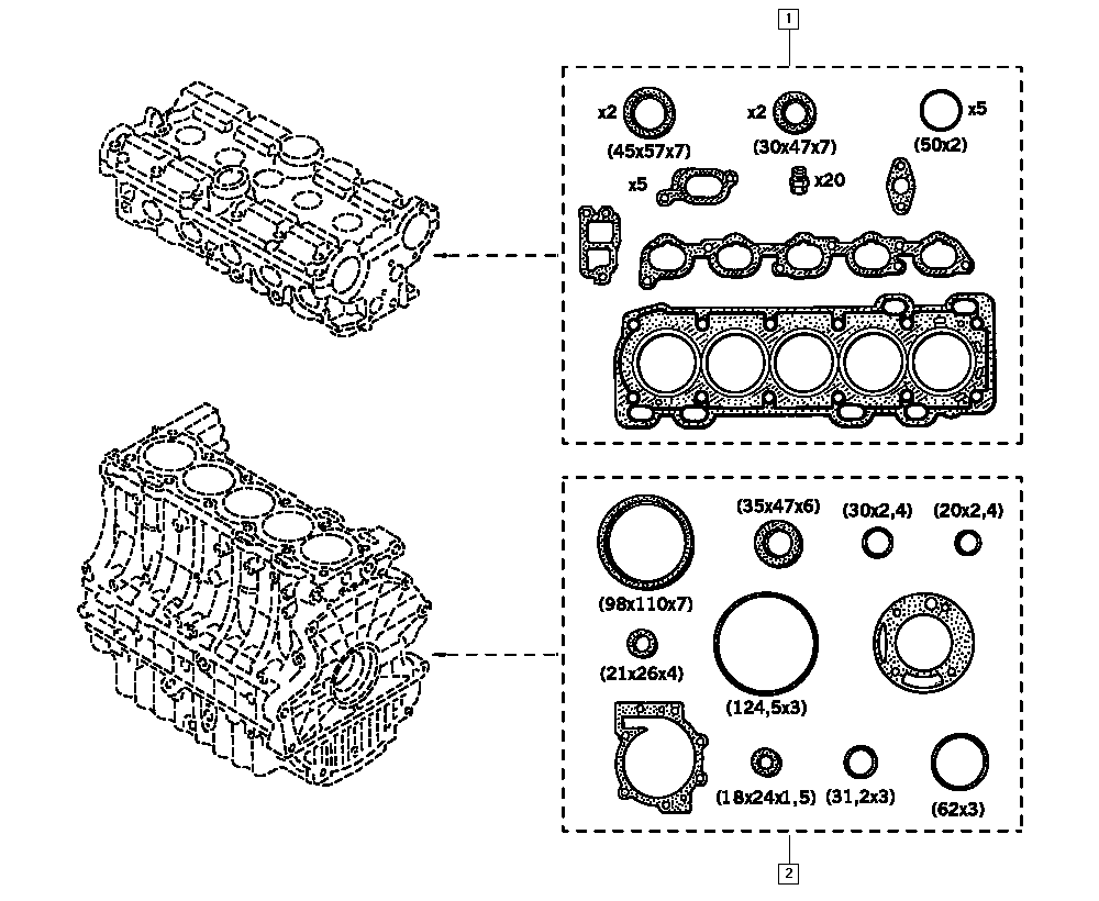 RENAULT 74 38 610 024 - Kit guarnizioni, Testata autozon.pro