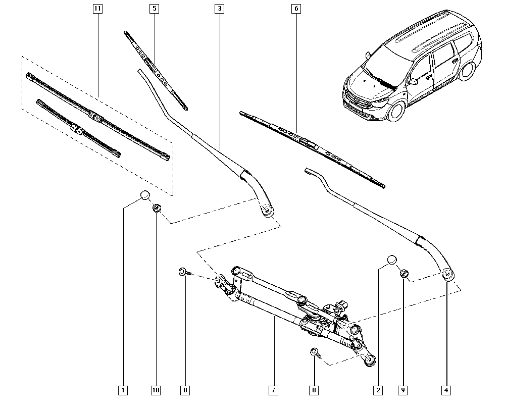 RENAULT 288901217R - Spazzola tergi autozon.pro