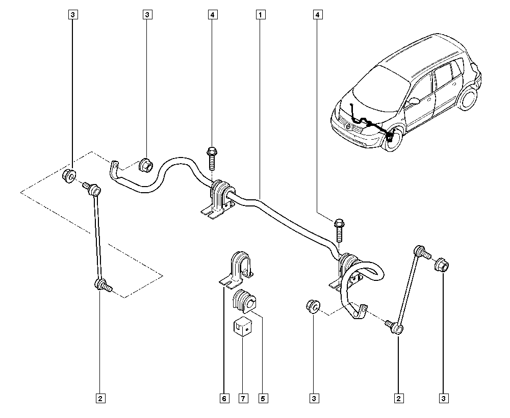 RENAULT 7701059966 - Bronzina cuscinetto, Barra stabilizzatrice autozon.pro