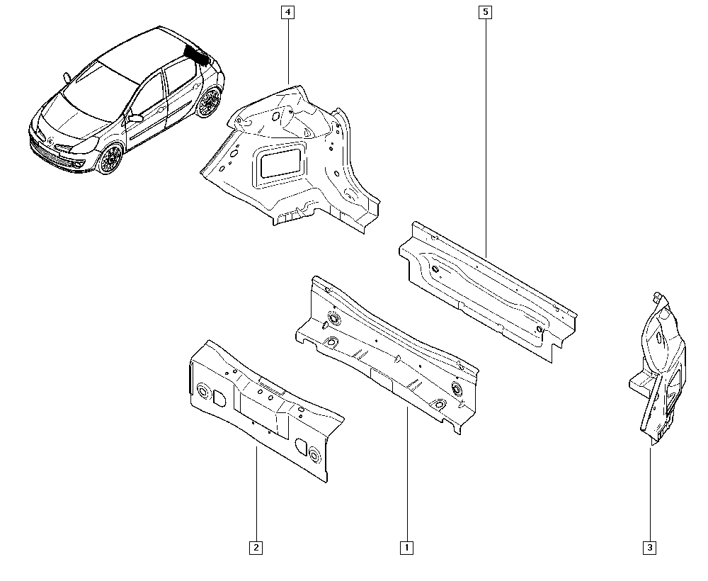 RENAULT 77 82 254 187 - Pannello posteriore autozon.pro