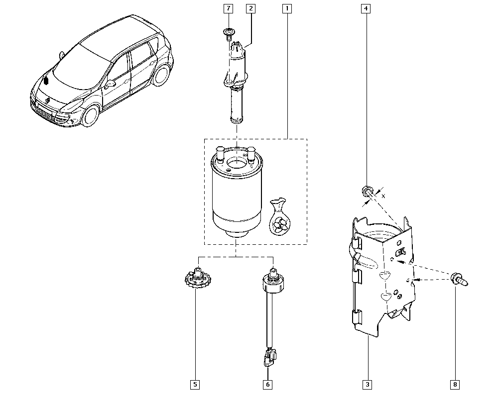 RENAULT 16 40 093 84R - Filtro carburante autozon.pro