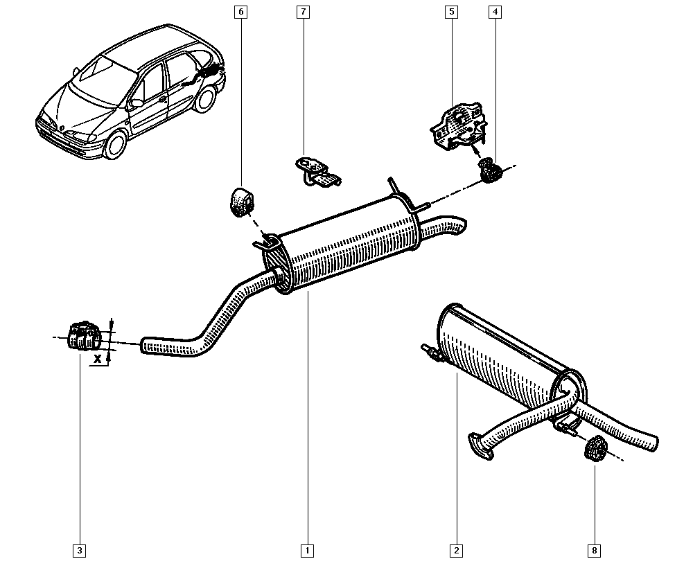 Opel 7700836095 - Supporto, Silenziatore autozon.pro