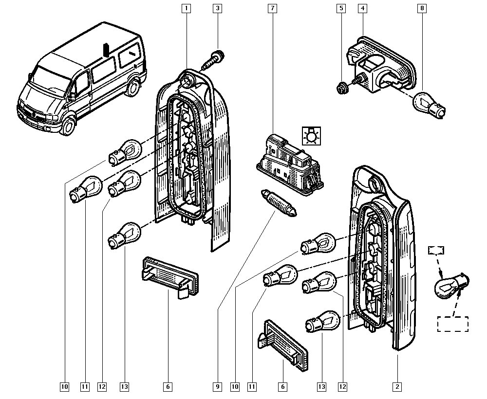 RENAULT 8200171472 - Luce posteriore autozon.pro