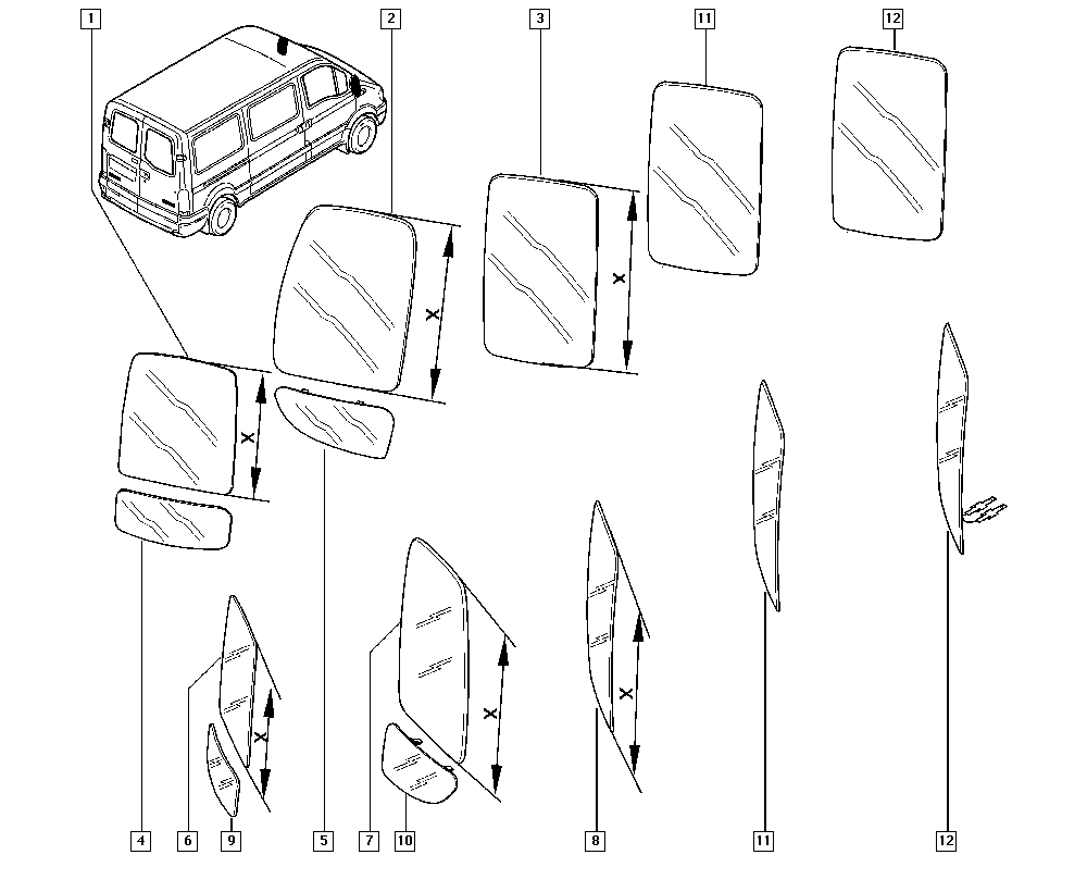 RENAULT 7701044516 - Vetro specchio, Specchio esterno autozon.pro