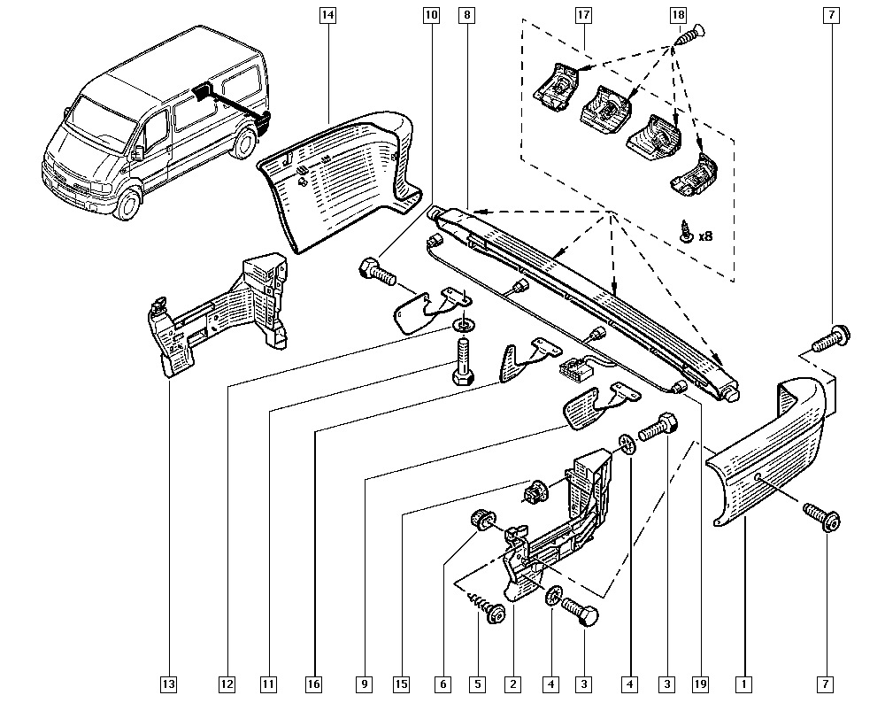 RENAULT 7700352124 - Paraurti autozon.pro