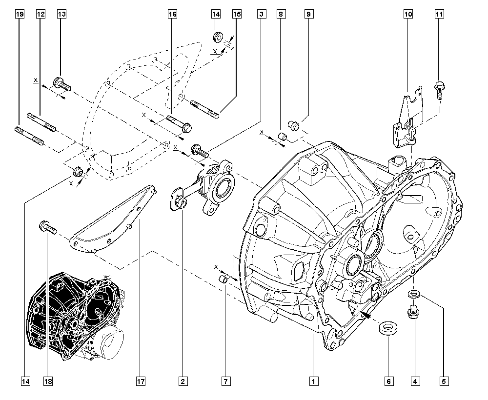 DACIA 306205482R - Dispositivo disinnesto centrale, Frizione autozon.pro